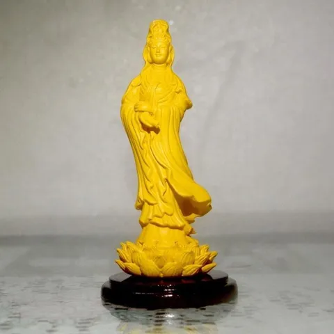 TƯỢNG NGÀI QUAN ÂM ĐỨNG 13CM COMPOSITE NHIỀU MÀU