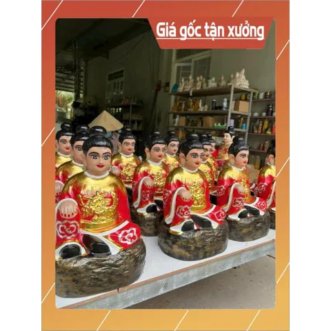 Tượng Bà Chúa Xứ An Giang Cao 30cm Chất Liệu Bột Đá Composite