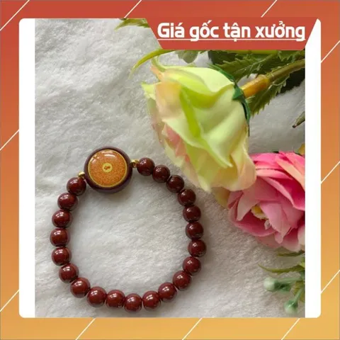 VÒNG TAY ĐÁ CHU SA CHÚ LĂNG NGHIÊM BÌNH AN 6LY VÀ 8LY