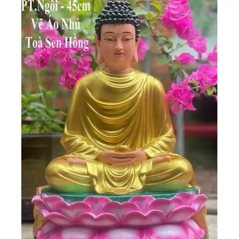 TƯỢNG PHẬT BỔN SƯ THÍCH CA MÂU NI cao 45cm chất liệu COMPOSITE