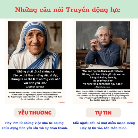 Bộ 8 Tranh dán tường các câu nói Vĩ nhân - Truyền động lực, cảm hứng, phát triển bản thân - Tặng kèm băng keo dán