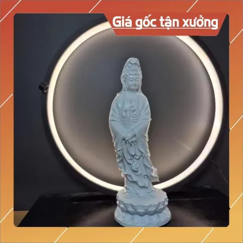 Tượng Đức Quán Âm Bồ Tát Đứng 20cm Để Bàn Chất Liệu Composite cao cấp CÓ HOẢ TỐC HCM