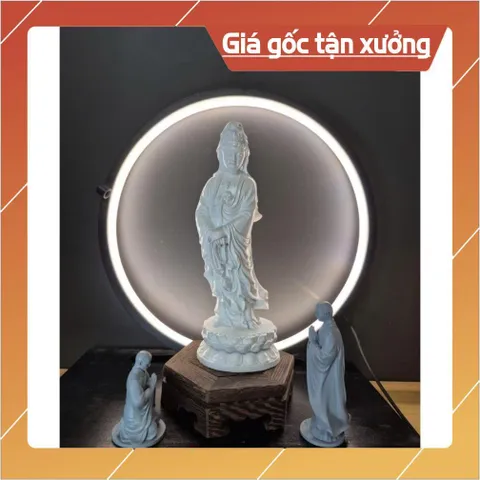 Tượng Đức Quán Âm Bồ Tát Đứng 20cm Để Bàn Chất Liệu Composite cao cấp CÓ HOẢ TỐC HCM