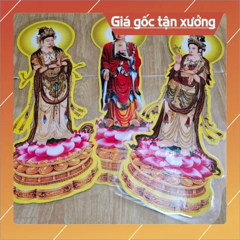 Bộ tranh cúng 15 bức ép plastic 40cm cực đẹp, có hoả tốc