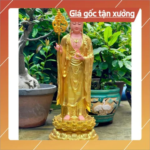 TƯỢNG ĐỊA TẠNG VƯƠNG BỒ TÁT ĐỨNG 50CM  COMPOSITE
