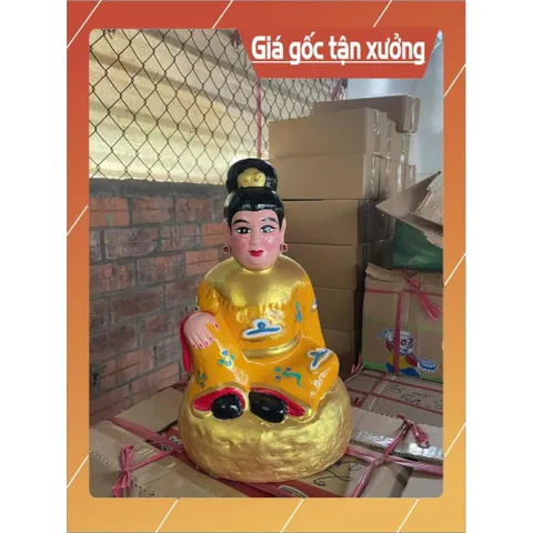 Tượng Bà Chúa Xứ Ngồi Đất Nung Cao 40cm MÀU VÀNG