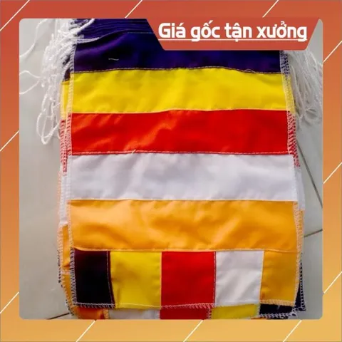 Cờ Phật Giáo Dây 50 Lá Nhiều Kích Cỡ. có hoả tốc