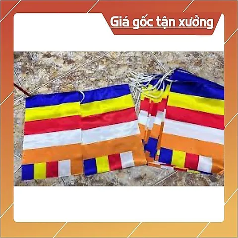 Cờ Phật Giáo Dây 50 Lá Nhiều Kích Cỡ. có hoả tốc