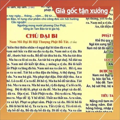 TO11 tờ chú Bát Nhã Tâm Kinh- Chú Đại Bi 2 mặt có ép plastic cực đẹp  2 SIZE A4 VÀ A3 ÉP PLASTICS
