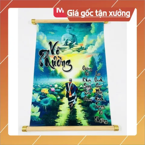 TRANH CUỘN M23 40CM X 60CM VÔ THƯỜNG, CÓ ĐẦU TREO GỖ