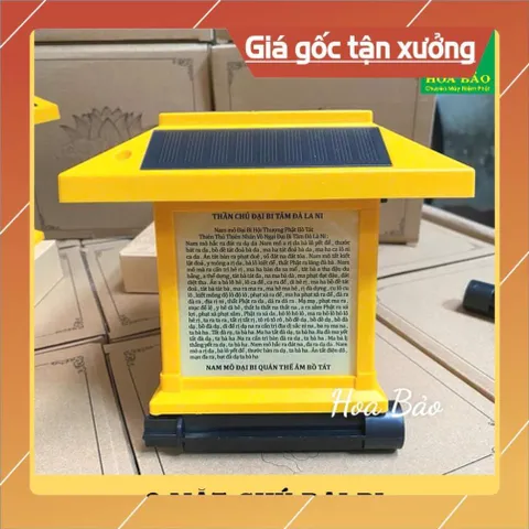 Máy Niệm Phật Năng Lượng Mặt Trời Ngôi Nhà, Có Đèn sáng ban đêm chuyên đọc tụng địa tạng