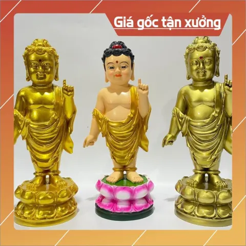 Tượng Đức Phật đản sanh cao 24cm-Nhiều mẫu 3 MÀU