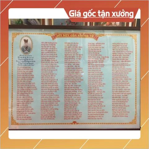Tranh Lời Dạy của Khổng Tử 60x 80cm(bản đẹp) CÓ HOẢ TỐC