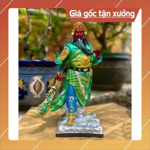 Tượng Quan Công - Quan Thánh đứng cao 40cm chất liệu composite có hoả tốc