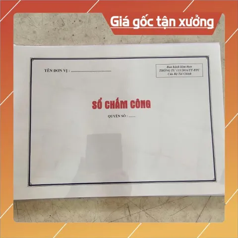 SỔ CHẤM CÔNG - Có đóng LÒ XO CAO CẤP - Giấy dày DOUBLE A4 80gs - Chuẩn Thông tư 133 của Bộ tài chính