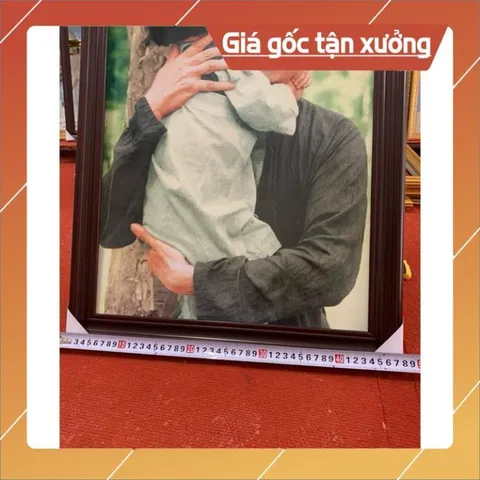 Khung kèm ảnh Bác (loại to đại) CÓ HOẢ TỐC