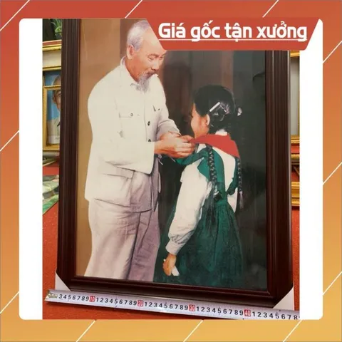 Khung kèm ảnh Bác (loại to đại) CÓ HOẢ TỐC