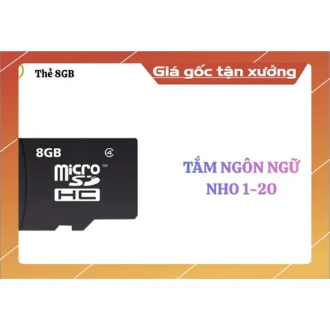 Thẻ nhớ 8GB ( Nho 1-20)- dùng cho các trẻ học tiếng Anh hoả tốc