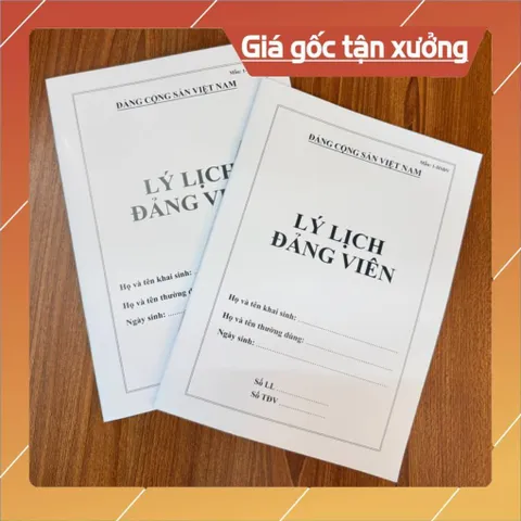 LÝ LỊCH ĐẢNG VIÊN - combo 5 cuốn (HD 38)