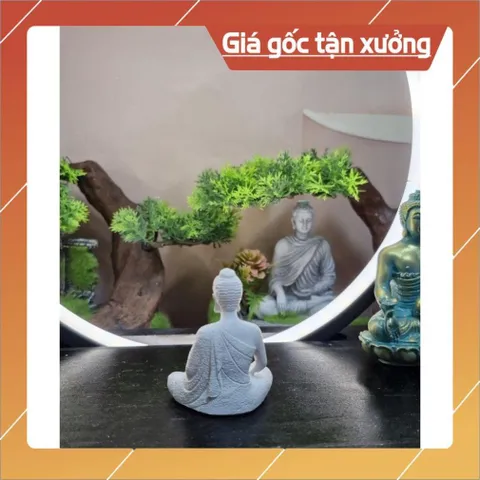 Tượng Phật Bổn Sư Thích Ca Mâu Ni 7cm mini Chất Liệu Bột Đá composite cao cấp
