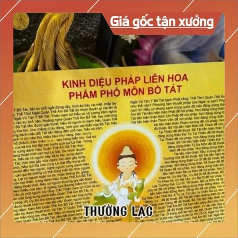Tờ a3 Kinh Phật căn bản,Kinh Diệu Pháp Liên Hoa Phẩm Phổ Môn Bồ Tát, kinh Phật cho người mới tụng, in 2 mặt