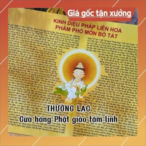 Tờ a3 Kinh Phật căn bản,Kinh Diệu Pháp Liên Hoa Phẩm Phổ Môn Bồ Tát, kinh Phật cho người mới tụng, in 2 mặt