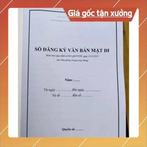 SỔ ĐĂNG KÝ VĂN BẢN MẬT ĐI có hoả tốc