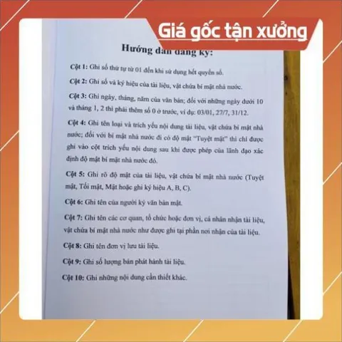 SỔ ĐĂNG KÝ VĂN BẢN MẬT ĐI có hoả tốc