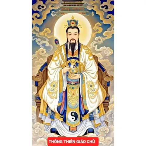 Tranh THÔNG THIÊN GIÁO CHỦ ( Tặng ) size 25cmx  35cm