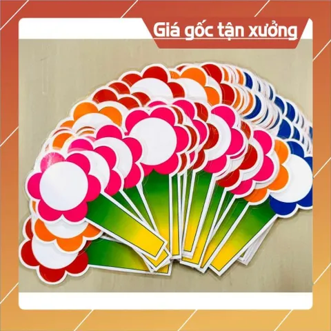 Sét 10, 20, 30...  Thẻ hoa ghi đáp án, số, dấu, chữ cái... 1 mặt - Viết xoá được có hoả tốc
