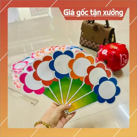 Sét 10, 20, 30...  Thẻ hoa ghi đáp án, số, dấu, chữ cái... 1 mặt - Viết xoá được có hoả tốc