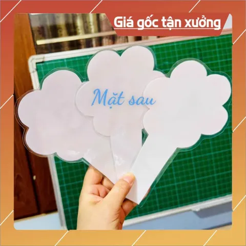 Sét 10, 20, 30...  Thẻ hoa ghi đáp án, số, dấu, chữ cái... 1 mặt - Viết xoá được có hoả tốc