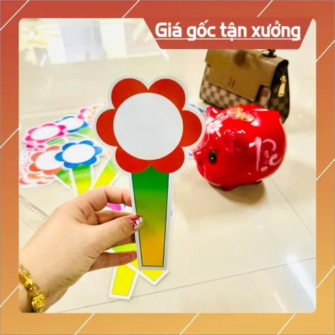 Sét 10, 20, 30...  Thẻ hoa ghi đáp án, số, dấu, chữ cái... 1 mặt - Viết xoá được có hoả tốc