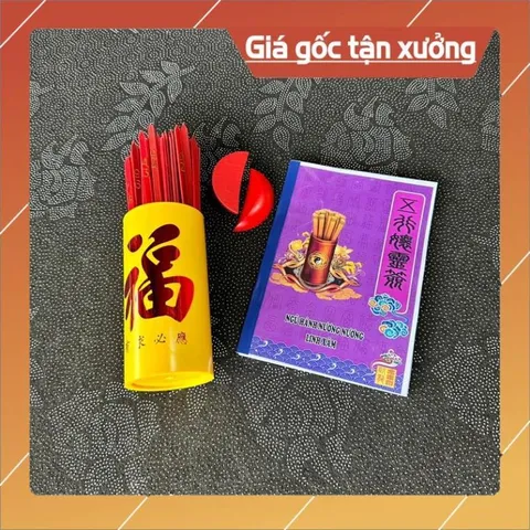 Combo bộ ống xăm nhựa 100 quẻ kèm keo gỗ +  sách giải Ngũ Hành Linh Xâm