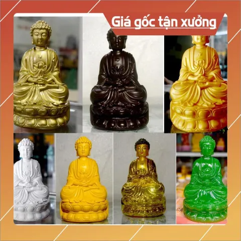 Tượng Đức Phật A Di Đà ngồi cao 15cm-nhiều mẫu composite