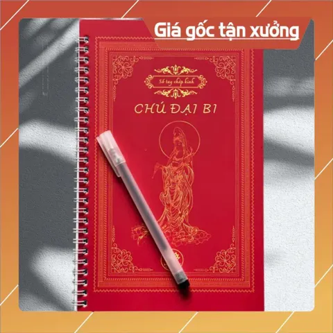 ComBo 4 Vở Chép Chú Đại Bi+ Sám Hối+ Vu Lan+ Dược Sư In Mờ ( Tâm An) + Bút CÓ HOẢ TỐC