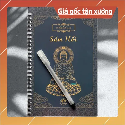 ComBo 4 Vở Chép Chú Đại Bi+ Sám Hối+ Vu Lan+ Dược Sư In Mờ ( Tâm An) + Bút CÓ HOẢ TỐC