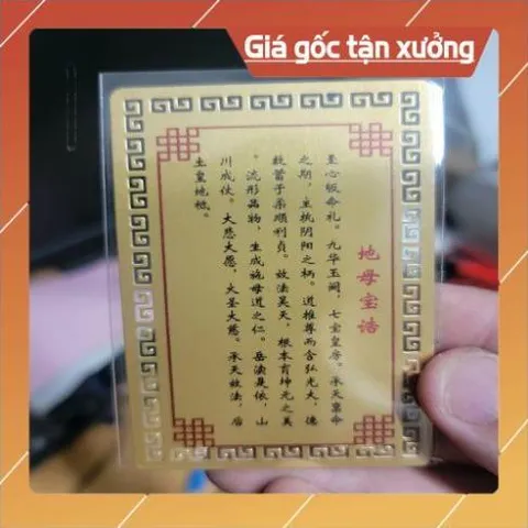 kim bài linh phù địa mẫu HÀNG CAO CẤP, có hoả tốc