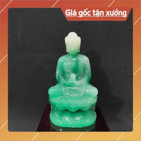 Tượng Đức Phật A Di Đà Cao 11cm Tay Cầm Ngọc  nhiều màu CAO CẤP