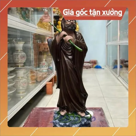 Tượng Tổ Sư Bồ Đề Đạt Ma Nhựa Composit Đứng 40cm. có hoả tốc