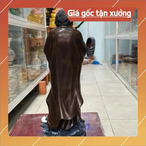 Tượng Tổ Sư Bồ Đề Đạt Ma Nhựa Composit Đứng 40cm. có hoả tốc