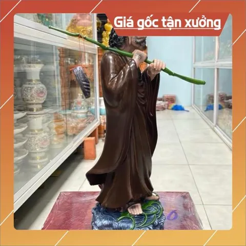 Tượng Tổ Sư Bồ Đề Đạt Ma Nhựa Composit Đứng 40cm. có hoả tốc