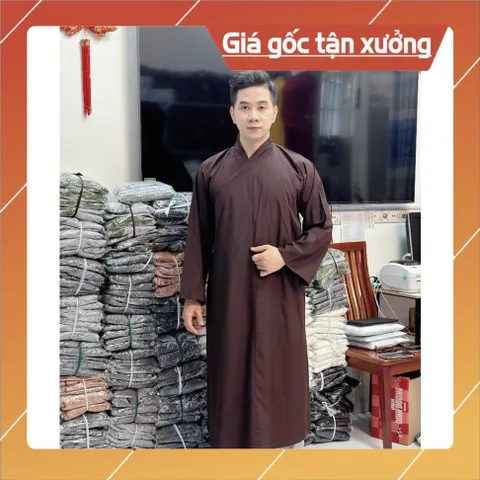 Áo Tràng Phật Tử - Vải kate cao cấp  mềm - dành cho nam và nữ đều măc được có hoả tốc