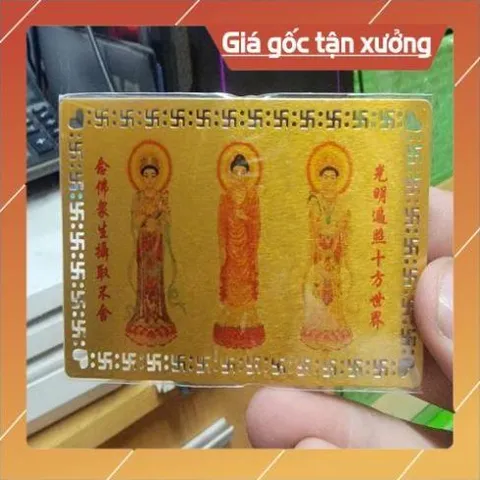 kim bài linh phù tam thế phật HÀNG CAO CẤP, có hoả tốc