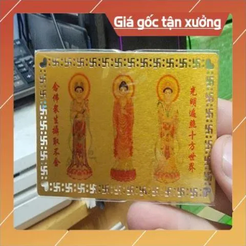 kim bài linh phù tam thế phật HÀNG CAO CẤP, có hoả tốc