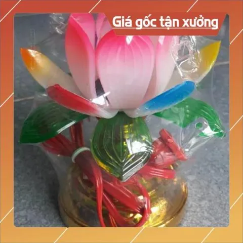 Đèn hoa sen, đèn thờ để trang trí bàn thờ PT60