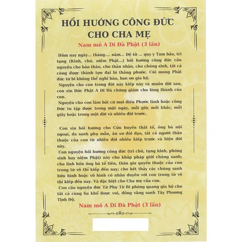 TỜ KINH 2 MẶT HỒI HƯỚNG CHA MẸ +KHẤN NGUYỆN CON CÁI CON NGOAN VÀ KINH ĐẠI PHÚC ĐỨC + SÁM HỐI, BIẾT ƠN, CẦU NGUYỆN