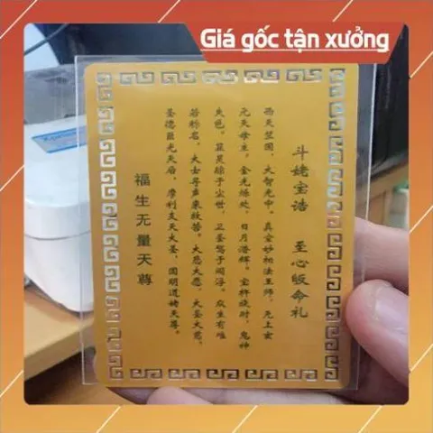 kim bài linh phù đẩu mẫu nguyên quân HÀNG CAO CẤP, có hoả tốc