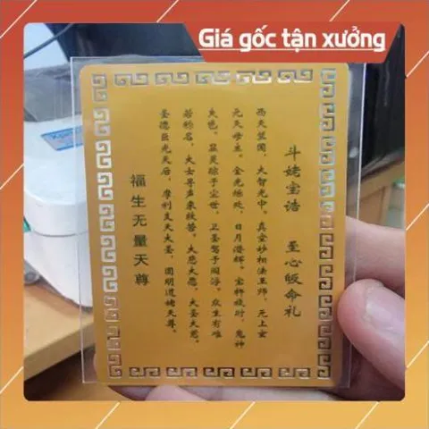 kim bài linh phù đẩu mẫu nguyên quân HÀNG CAO CẤP, có hoả tốc