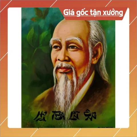 Khung Tranh Thờ Hải Thượng Lãn Ông (Lê Hữu Trác) + khung (Bảo hành gãy, vỡ)
